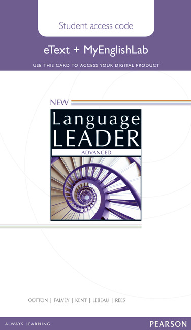 New Language Leader Advanced eText and MyEnglishLab Online Access Code 