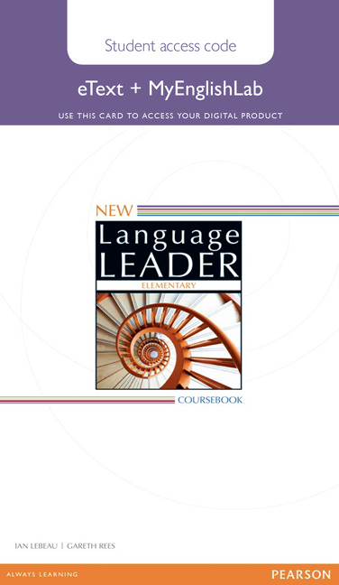 New Language Leader Elementary eText and MyEnglishLab Online Access Code