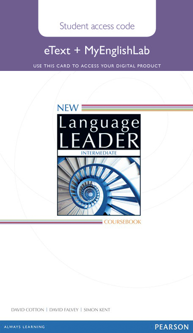 New Language Leader Intermediate eText and MyEnglishLab Online Access Code