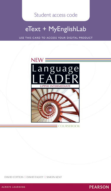 New Language Leader Upper-Intermediate eText and MyEnglishLab Online Access Code